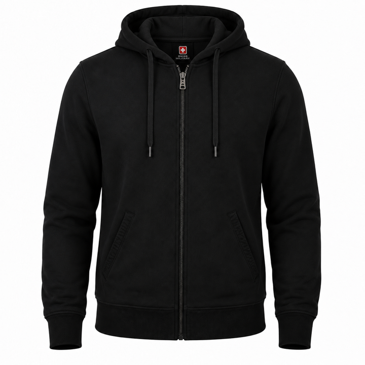 Swiss Military Zipper Jacket with Hoodie
