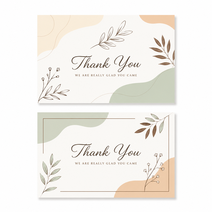 Thank You Card with Customisable Messages